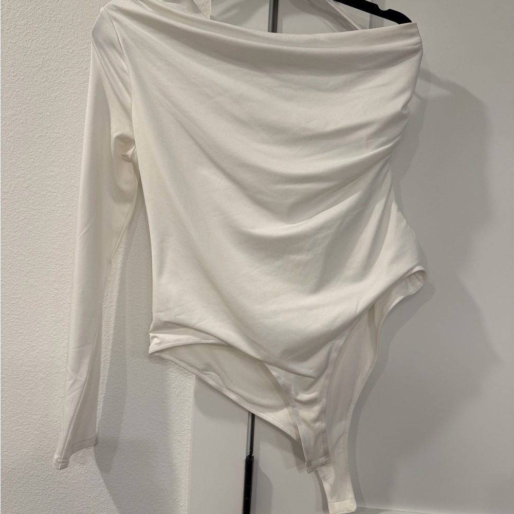 Off-Shoulder White Bodysuit